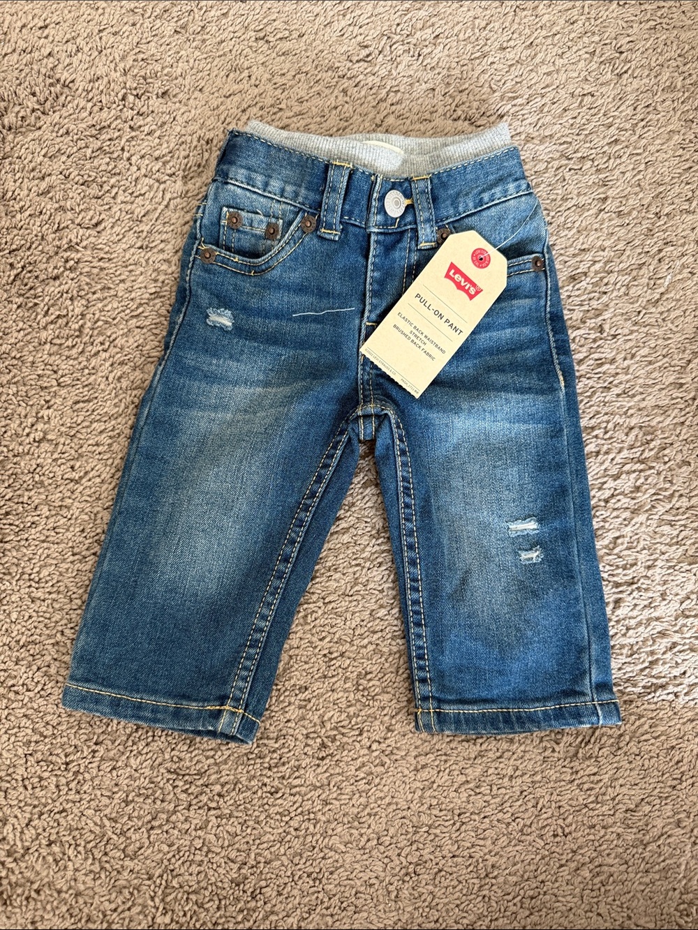 Levi's baby Distressed Pull-On Jeans 3 Months